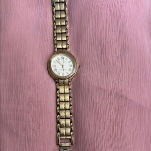 Anne Klein Gold-Tone Watch with Roman Numerals